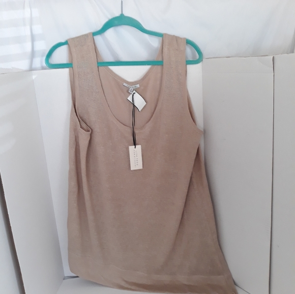 Lisa Todd Tank 100% Linen Scoop Neck 1X  Black Comfy Asymmetrical Hem NEW - Picture 13 of 15